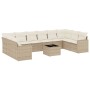 Set de sofás de jardín 11pzas con cojines ratán sintético beige de , Conjuntos de jardín - Ref: Foro24-3219468, Precio: 688,7...
