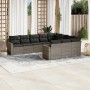 Set de sofás de jardín 10 pzas con cojines ratán sintético gris de , Conjuntos de jardín - Ref: Foro24-3219480, Precio: 599,0...