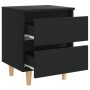 Nachttische 2 Stück mit schwarzem Kiefernholzbeinen 40x35x50 cm von vidaXL, Nachttische - Ref: Foro24-805854, Preis: 72,99 €,...