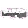 11-teiliges Gartensofa-Set und schwarze synthetische Rattankissen von , Gartensets - Ref: Foro24-3219505, Preis: 711,38 €, Ra...