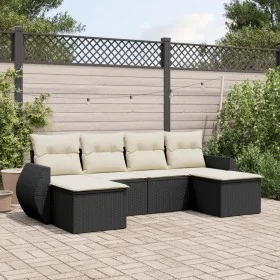 6-piece garden sofa set with black synthetic rattan cushions by , Modular outdoor sofas - Ref: Foro24-3221715, Price: 354,87 ...