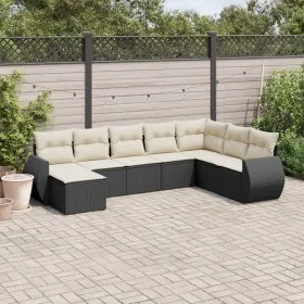 8-piece garden sofa set with black synthetic rattan cushions by , Modular outdoor sofas - Ref: Foro24-3221755, Price: 482,62 ...