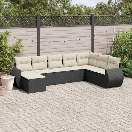 8-piece garden sofa set with black synthetic rattan cushions by , Modular outdoor sofas - Ref: Foro24-3221755, Price: 482,62 ...