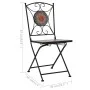 Mosaik-Bistrostühle 2 Einheiten orange/grau von vidaXL, Gartenstühle - Ref: Foro24-46718, Preis: 156,49 €, Rabatt: %