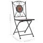Mosaik-Bistrostühle 2 Einheiten orange/grau von vidaXL, Gartenstühle - Ref: Foro24-46718, Preis: 148,53 €, Rabatt: %