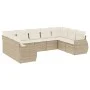 9-piece garden sofa set with beige synthetic rattan cushions by , Modular outdoor sofas - Ref: Foro24-3221797, Price: 665,68 ...