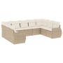 Set mit 9 Gartensofas mit beigen Kissen aus synthetischem Rattan von , Modulare Sofas für den Außenbereich - Ref: Foro24-3221...