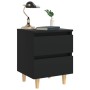 Nachttische 2 Stück mit schwarzem Kiefernholzbeinen 40x35x50 cm von vidaXL, Nachttische - Ref: Foro24-805854, Preis: 72,99 €,...