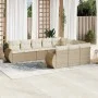 Juego de sofás jardín con cojines beige 10 pzas ratán sintético von , Modulare Sofas für den Außenbereich - Ref: Foro24-32218...