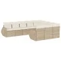Juego de sofás jardín con cojines beige 10 pzas ratán sintético von , Modulare Sofas für den Außenbereich - Ref: Foro24-32218...
