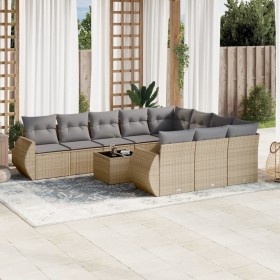 11-piece garden sofa set with beige synthetic rattan cushions by , Modular outdoor sofas - Ref: Foro24-3221898, Price: 693,73...