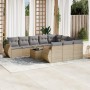 11-piece garden sofa set with beige synthetic rattan cushions by , Modular outdoor sofas - Ref: Foro24-3221898, Price: 693,92...