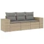 Juego de sofás de jardín con cojines beige 3 pzas ratán PE de , Sofás modulares de exterior - Ref: Foro24-3222258, Precio: 22...