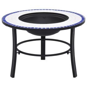 vidaXl Blue and White Ceramic Mosaic Brazier 68 cm by vidaXL, Chimneys - Ref: Foro24-46720, Price: 69,32 €, Discount: %