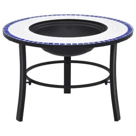 vidaXl Blue and White Ceramic Mosaic Brazier 68 cm by vidaXL, Chimneys - Ref: Foro24-46720, Price: 76,61 €, Discount: %