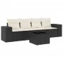 5-teiliges Gartenmöbel-Set und Kissen aus synthetischem Rattan schwarz von , Modulare Sofas für den Außenbereich - Ref: Foro2...