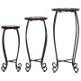 Mosaik Nachttische 3 Stück Keramik Terrakotta und Weiß von vidaXL, Topfständer - Ref: Foro24-46704, Preis: 81,23 €, Rabatt: %