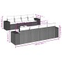 Garden furniture set 9 pieces and gray synthetic rattan cushions by , Modular outdoor sofas - Ref: Foro24-3222349, Price: 585...