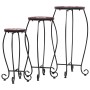 Mosaik Nachttische 3 Stück Keramik Terrakotta und Weiß von vidaXL, Topfständer - Ref: Foro24-46704, Preis: 81,23 €, Rabatt: %
