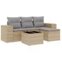 Garden sofa set with 5-piece synthetic rattan beige cushions by , Modular outdoor sofas - Ref: Foro24-3222478, Price: 318,61 ...