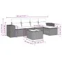 6-piece garden furniture set with gray synthetic rattan cushions by , Modular outdoor sofas - Ref: Foro24-3222499, Price: 360...