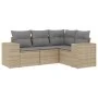 Garden sofa set with 4-piece synthetic rattan beige cushions by , Modular outdoor sofas - Ref: Foro24-3222508, Price: 300,10 ...
