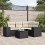5-piece garden furniture set with black synthetic rattan cushions by , Modular outdoor sofas - Ref: Foro24-3222515, Price: 34...