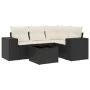 5-teiliges Gartenmöbel-Set und Kissen aus synthetischem Rattan schwarz von , Modulare Sofas für den Außenbereich - Ref: Foro2...