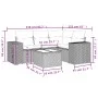 5-teiliges Gartenmöbel-Set und Kissen aus synthetischem Rattan schwarz von , Modulare Sofas für den Außenbereich - Ref: Foro2...