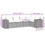 Garden sofa set with 5-piece synthetic rattan gray cushions by , Modular outdoor sofas - Ref: Foro24-3222529, Price: 340,48 €...