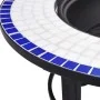 vidaXl Blue and White Ceramic Mosaic Brazier 68 cm by vidaXL, Chimneys - Ref: Foro24-46720, Price: 76,61 €, Discount: %