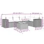 Set de sofás de jardín 6 piezas y cojines ratán sintético negro de , Sofás modulares de exterior - Ref: Foro24-3222534, Preci...