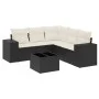 6-piece garden sofa set with black synthetic rattan cushions by , Garden sets - Ref: Foro24-3222555, Price: 394,44 €, Discoun...
