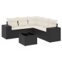 Set aus 6-teiligen Gartensofas und Kissen Kunstrattan schwarz von , Gartensets - Ref: Foro24-3222555, Preis: 371,19 €, Rabatt: %