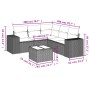 Set aus 6-teiligen Gartensofas und Kissen Kunstrattan schwarz von , Gartensets - Ref: Foro24-3222555, Preis: 371,19 €, Rabatt: %