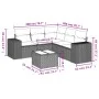 Set aus 6-teiligen Gartensofas und Kissen Kunstrattan schwarz von , Gartensets - Ref: Foro24-3222555, Preis: 392,95 €, Rabatt: %