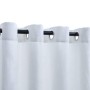 Cortinas opacas anillas de metal 2 pzas blanco crudo 140x225 cm
