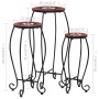 Mosaic side tables 3 units ceramic terracotta and white by vidaXL, Pot stands - Ref: Foro24-46704, Price: 81,23 €, Discount: %