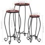 Mosaic side tables 3 units ceramic terracotta and white by vidaXL, Pot stands - Ref: Foro24-46704, Price: 79,81 €, Discount: %