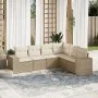 Garden sofa set with 6-piece synthetic rattan beige cushions by , Garden sets - Ref: Foro24-3222607, Price: 434,74 €, Discoun...