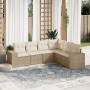 Set Gartensofas mit Kissen 6 Stück synthetisches Rattan beige von , Gartensets - Ref: Foro24-3222607, Preis: 418,28 €, Rabatt: %