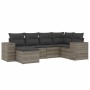Gartenmöbel-Set, 6-teilig, mit grauen Polstern aus synthetischem Rattan. von , Gartensets - Ref: Foro24-3222859, Preis: 374,9...
