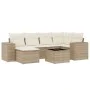 7-piece garden sofa set and beige synthetic rattan cushions by , Garden sets - Ref: Foro24-3222867, Price: 499,97 €, Discount: %