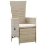 2 Stück Gartenliegestühle und beige synthetische Rattankissen von vidaXL, Gartenstühle - Ref: Foro24-46046, Preis: 229,48 €, ...