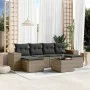 7-piece garden sofa set with gray PE rattan cushions by , Garden sets - Ref: Foro24-3222929, Price: 403,08 €, Discount: %