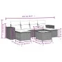 7-piece garden sofa set with gray PE rattan cushions by , Garden sets - Ref: Foro24-3222929, Price: 403,08 €, Discount: %