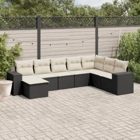 8-piece garden sofa set with black synthetic rattan cushions by , Garden sets - Ref: Foro24-3222955, Price: 477,73 €, Discoun...