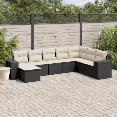 8-piece garden sofa set with black synthetic rattan cushions by , Garden sets - Ref: Foro24-3222955, Price: 477,73 €, Discoun...