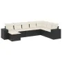 Set aus 8-teiligen Gartensofas und Kissen Kunstrattan schwarz von , Gartensets - Ref: Foro24-3222955, Preis: 479,61 €, Rabatt: %