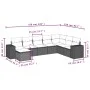 8-piece garden sofa set with black synthetic rattan cushions by , Garden sets - Ref: Foro24-3222955, Price: 477,73 €, Discoun...